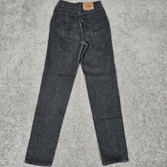 Vtg Levis 501 XX Jeans Women 7 Faded Black Straight Leg Grunge 90s Made in USA - Picture 6 of 16